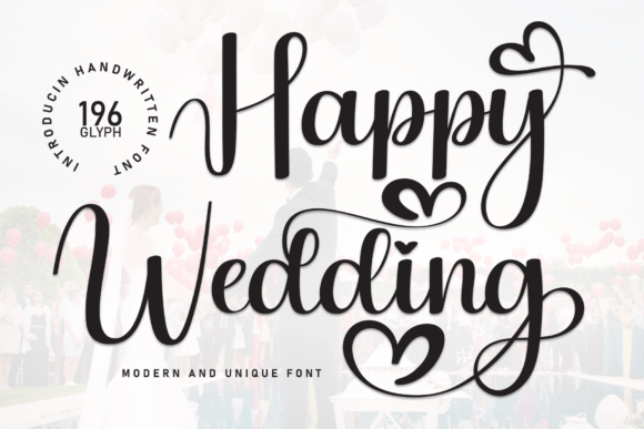 Happy Wedding: A Flowing Handwritten Font for Elegant Designs